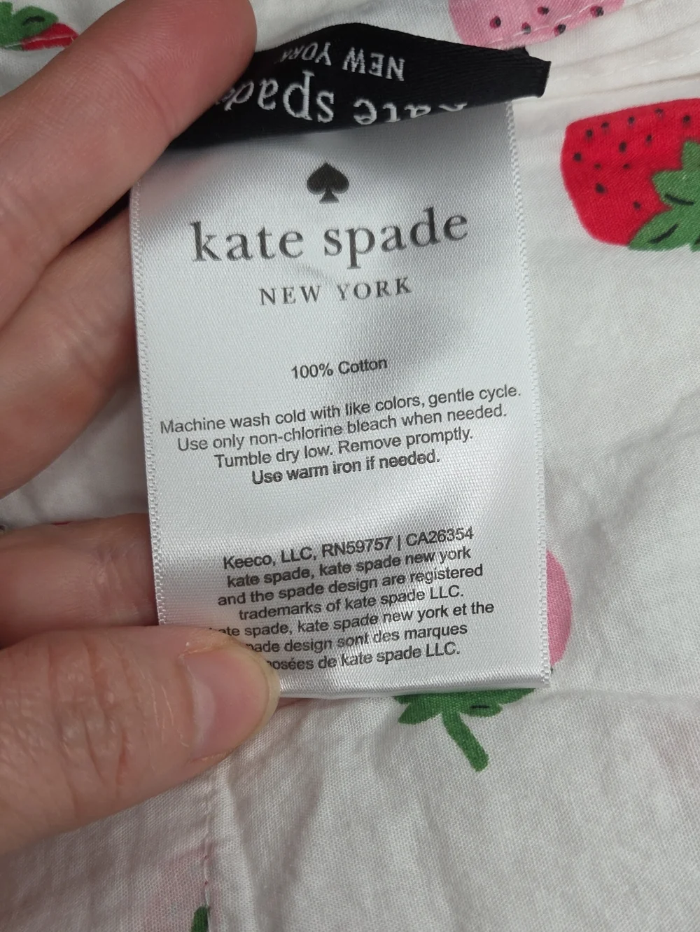 Kate Spade Strawberry Sheet Set Full Size